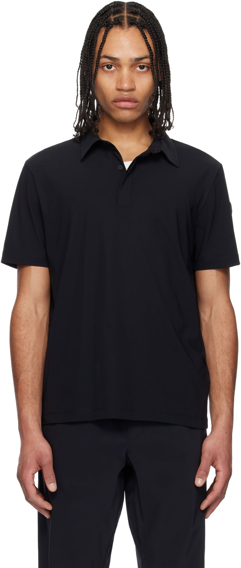 Сорочка поло Moncler Moncler Black Logo Patch Polo чорний | K10918A00010829JP