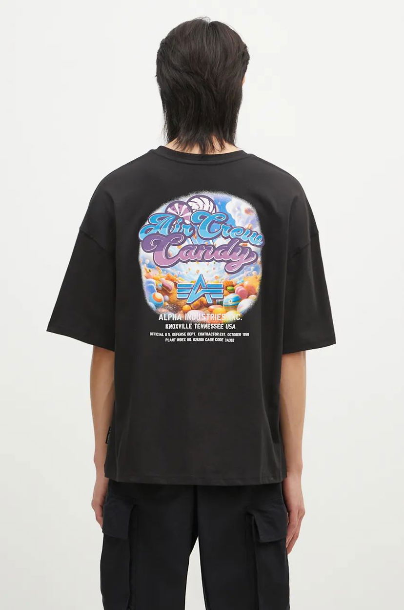 Футболка Alpha Industries Candy Crew T-Shirt With Print чорний | 148509