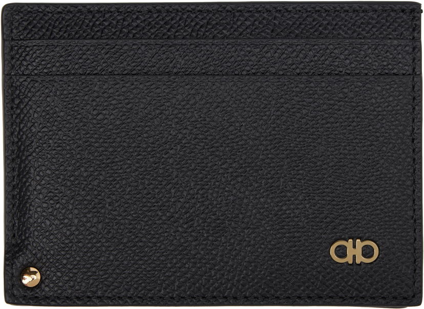 Гаманець FERRAGAMO Card Holder Leather чорний | 775660