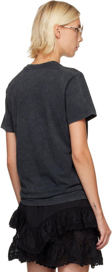 Футболка Isabel Marant Étoile Etoile Zoeline Short Sleeve Washed Graphic Print T-Shirt чорний | TS0147FA-C3N07E, 2