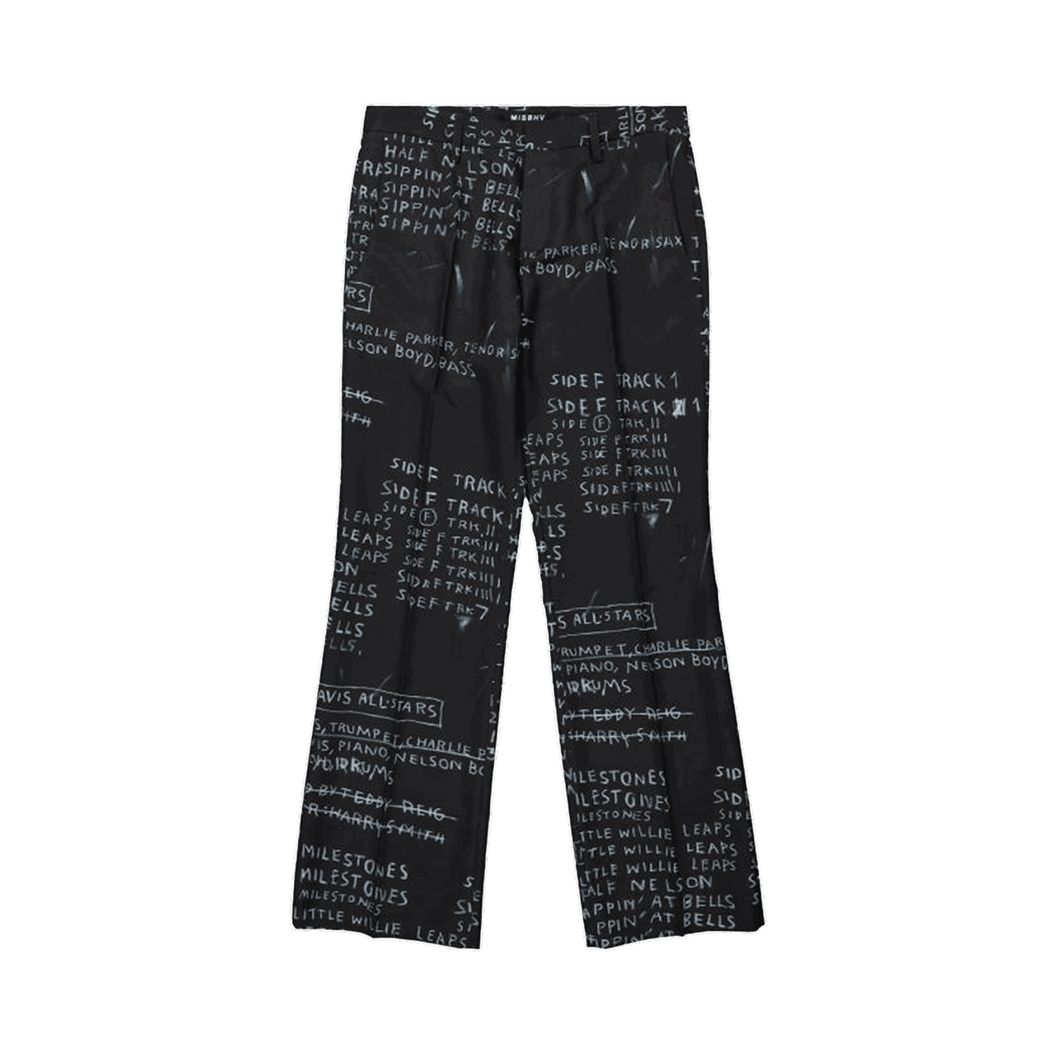 Штани MISBHV Basquiat Edition Discography Flared Trousers чорний | 122U760B, 0