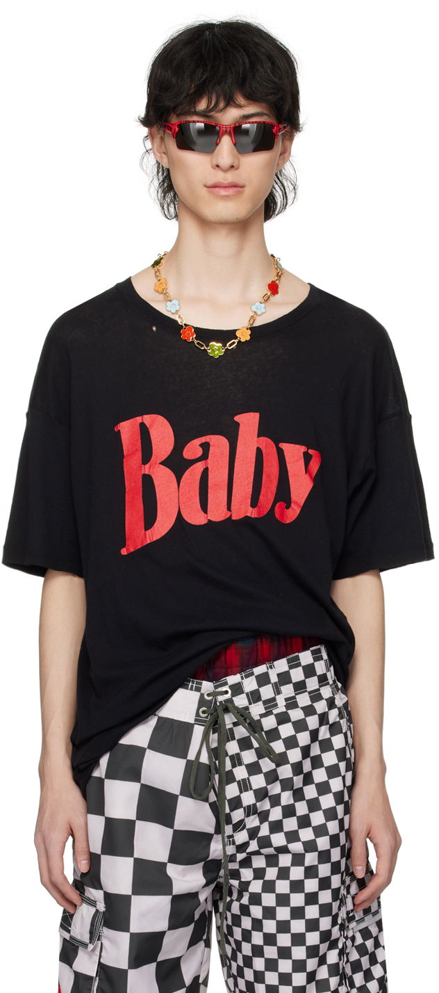 Футболка ERL ERL 'Baby' Print T-Shirt чорний | ERL08T016