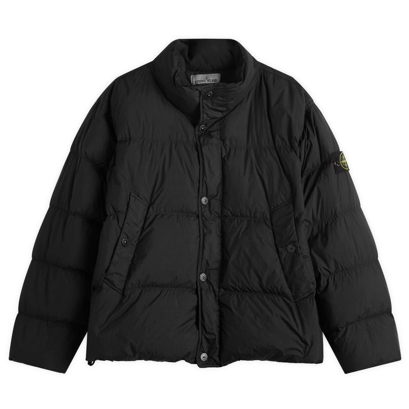 Пуховик Stone Island Crinkle Reps Nylon Down Jacket, Size Large чорний | K2S154100010-V0029