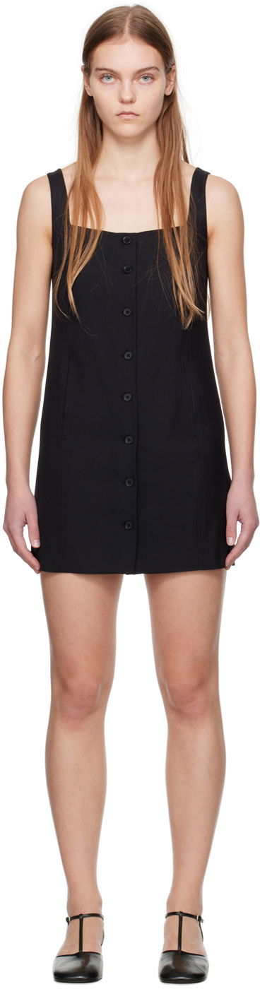 плаття Loulou de Saison Loulou de Saison Idon Button-Front Minidress чорний | IDON