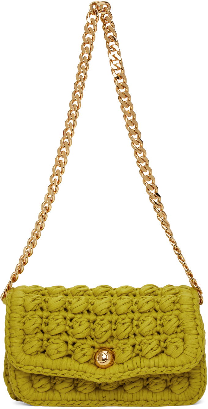 Сумка Bottega Veneta Crochet Shoulder Bag Жовтий | 640720 V06Z0