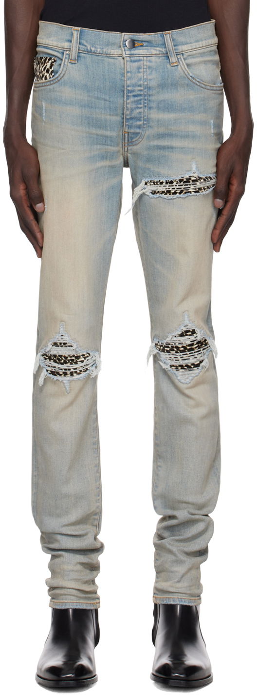 Джинси AMIRI Leopard MX1 Jeans Синій | AMDNSY1080