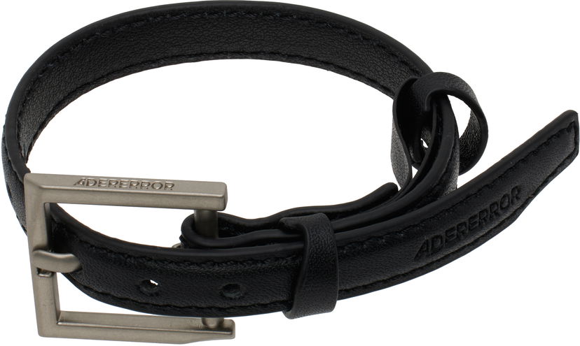 Браслет ADER ERROR ADER error Tetraight 117 Leather Bracelet чорний | BO01SSJW0801BK