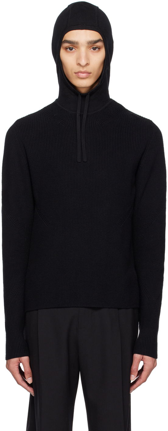 Cветр Dion Lee Dion Lee Paneled Knit Hoodie чорний | C7158R23