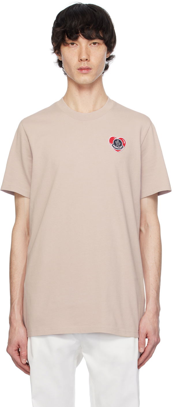 Футболка Moncler Heart T-Shirt бежевий | J10918C000218390T