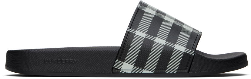Аксесуари Burberry Burberry Check Pool Slides чорний | 8107514