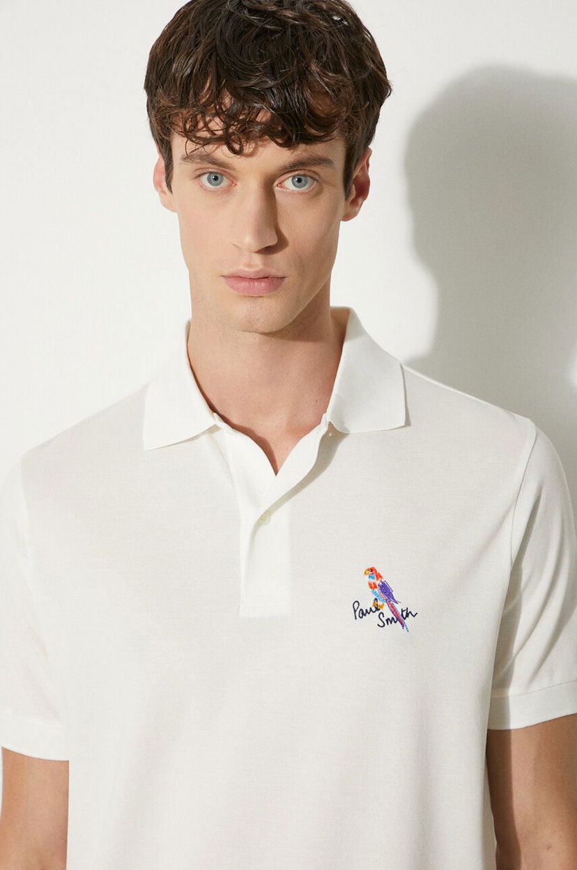 Сорочка поло Paul Smith Paul Smith Applique Detail Polo Shirt білий | M1R.698P.NP4722