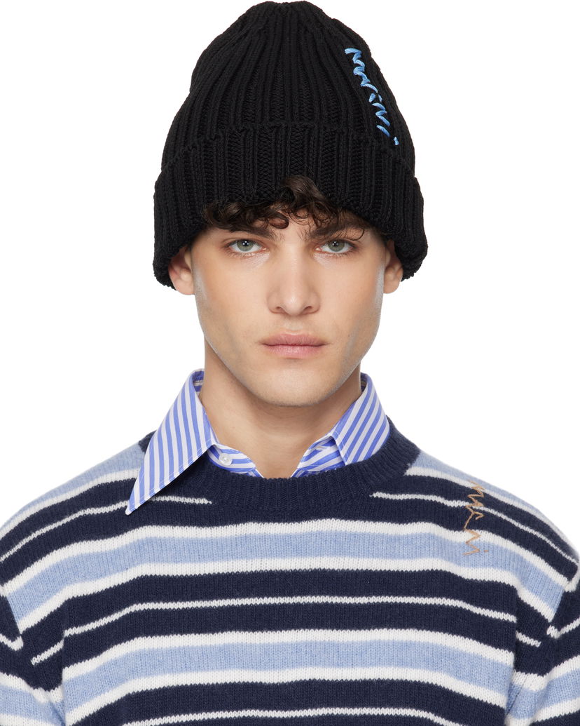 Шапка Marni Marni Cotton Knit Beanie чорний | CLZC0158A0 UFC850