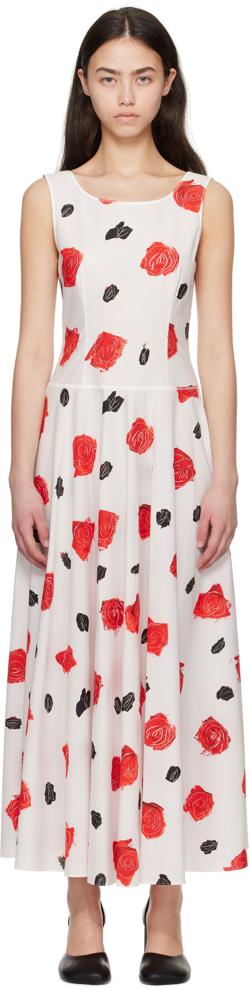 плаття Marni Marni Iris Cotton Poplin Maxi Dress білий | ABMA1446A0 UTC501