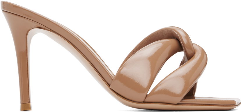 Кросівки та взуття Gianvito Rossi Amour Twisted Strap Heeled Sandals бежевий | G10012-85RIC-NUI