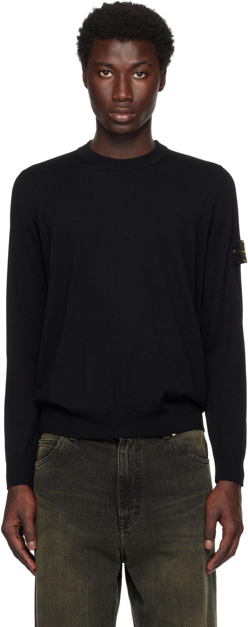 Світшоти Stone Island Stone Island Light RWS Geelong Wool Sweatshirt чорний | K2S15 5100071 S00C4