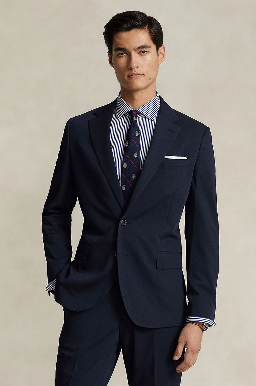 Штани Polo by Ralph Lauren Navy Blue Wool Blend Blazer темно-синій | 715921717