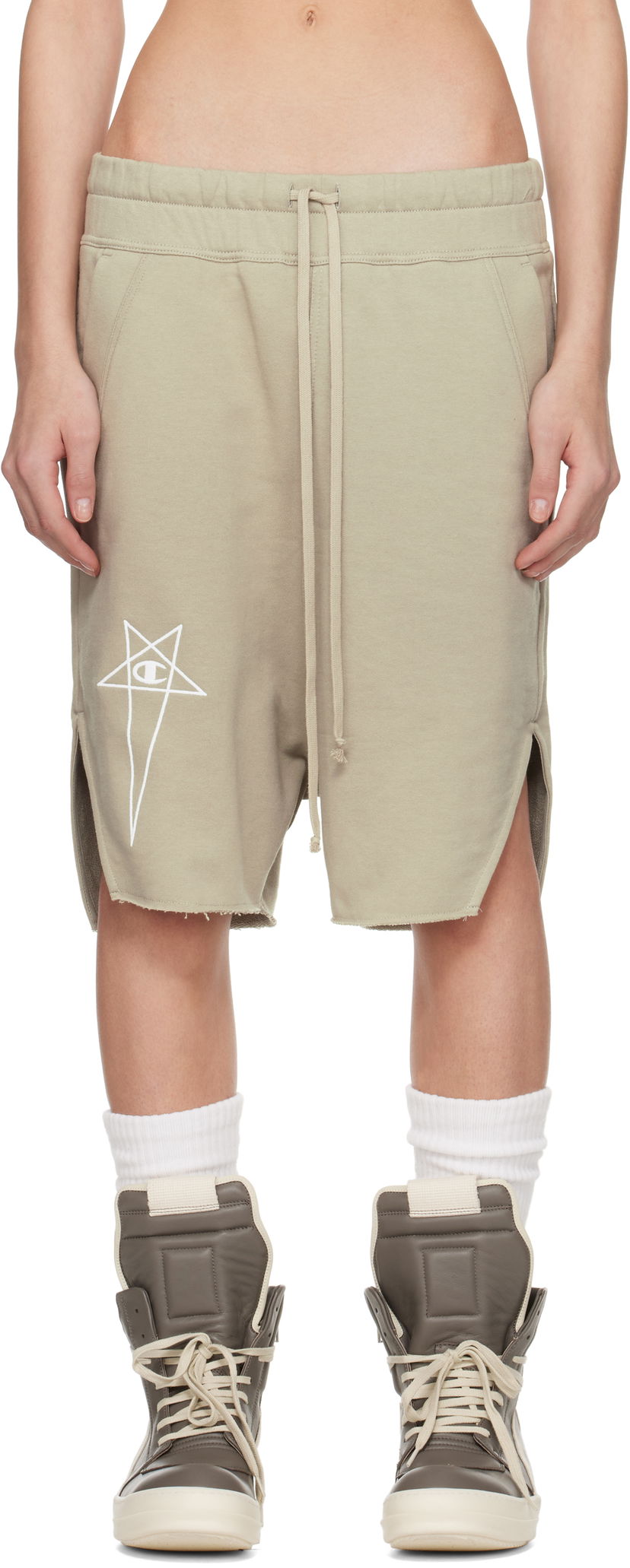 Шорти Rick Owens Rick Owens Champion Edition Beveled Pods Shorts Зелений | CW01E1688 CHFE
