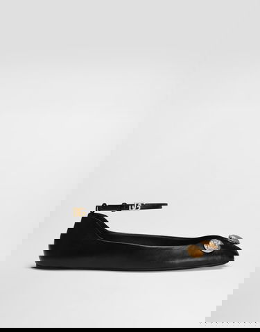 Аксесуари Dolce & Gabbana Dolce & Gabbana Leather Ballet Flats with Embroidered Detail чорний | CB0269AO03380999, 0
