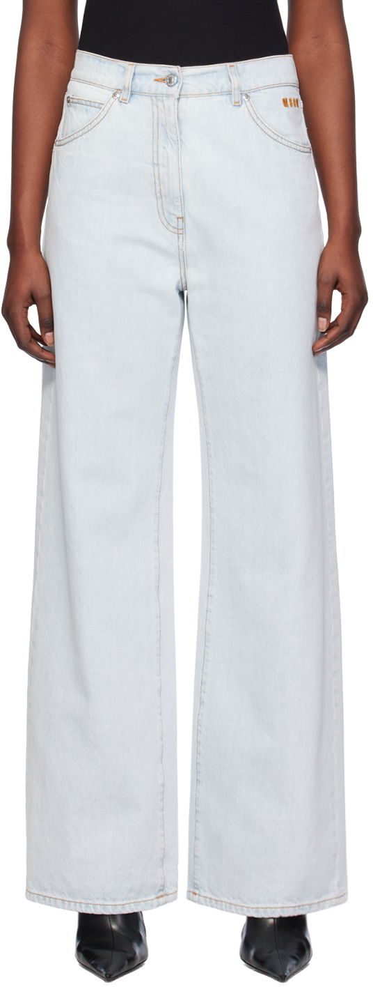 Джинси MSGM Faded Jeans Бірюзовий | 3641MDP253L 247269