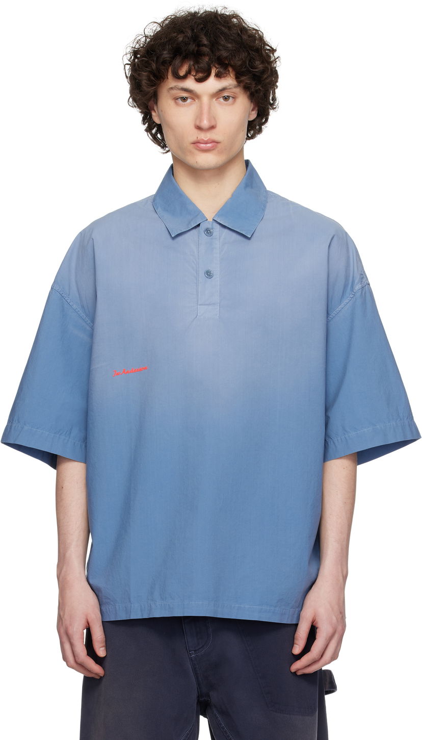 Сорочка поло JW Anderson JW Anderson Oversized Logo Polo Синій | SH0358-PG1764