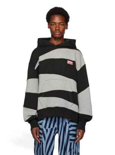 Світшоти KENZO Paris Dazzle Stripe Hoodie Сірий | FD65SW0624MB