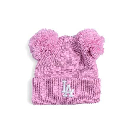 Шапка New Era LA Dodgers Double Pom Beanie Рожевий | 60565279