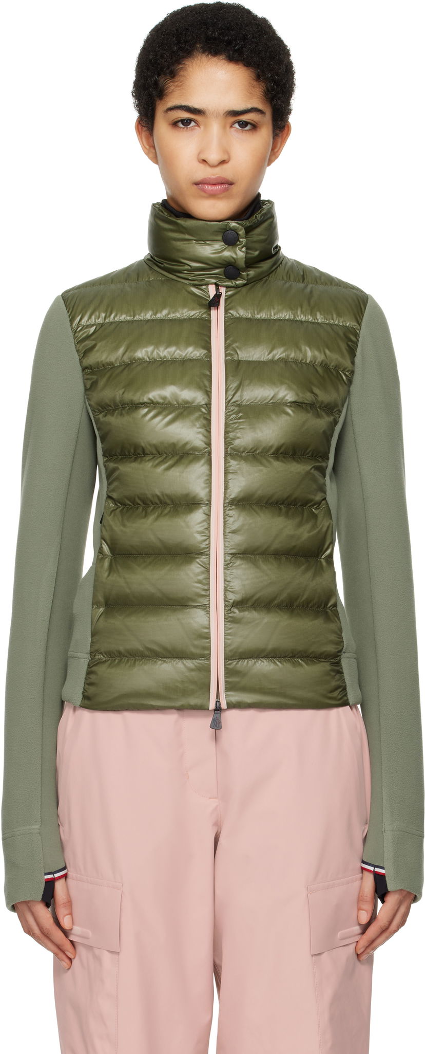 Пуховик Moncler Moncler Grenoble Padded Zip-Up Down Jacket Зелений | J20988G0001980093