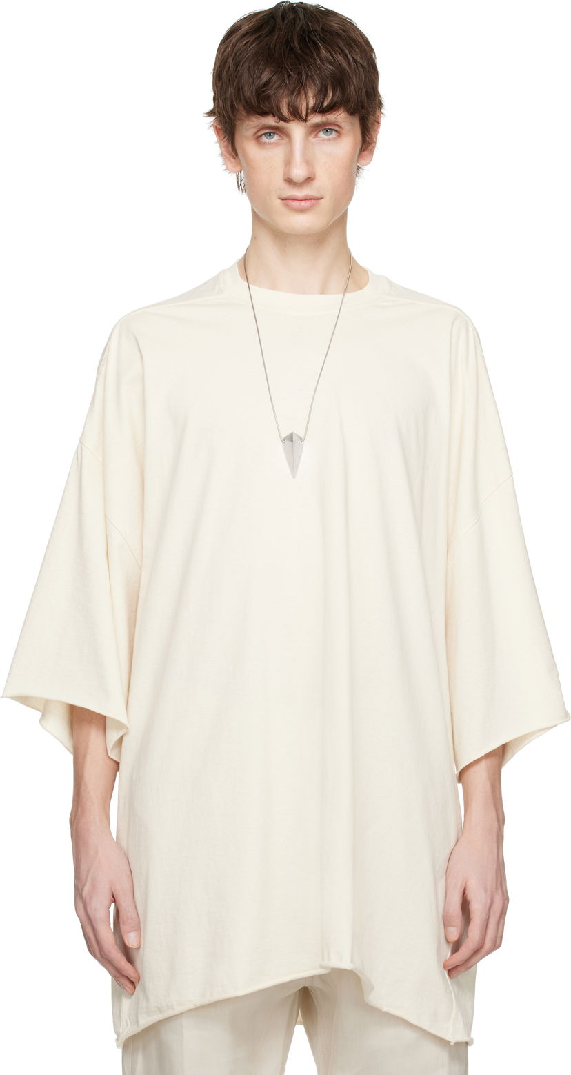 Футболка Rick Owens Rick Owens Hollywood Tommy T-Shirt бежевий | RU01E5283 JNC