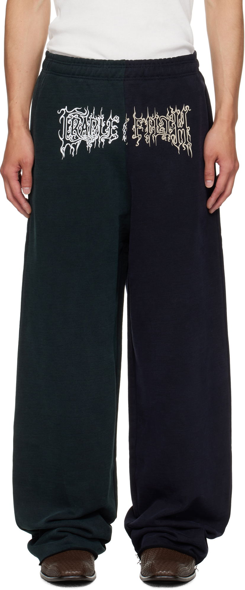Спортивні штани VETEMENTS Vetements Cradle of Filth Cut-Up Baggy Sweatpants Зелений | UCF76SP850EN