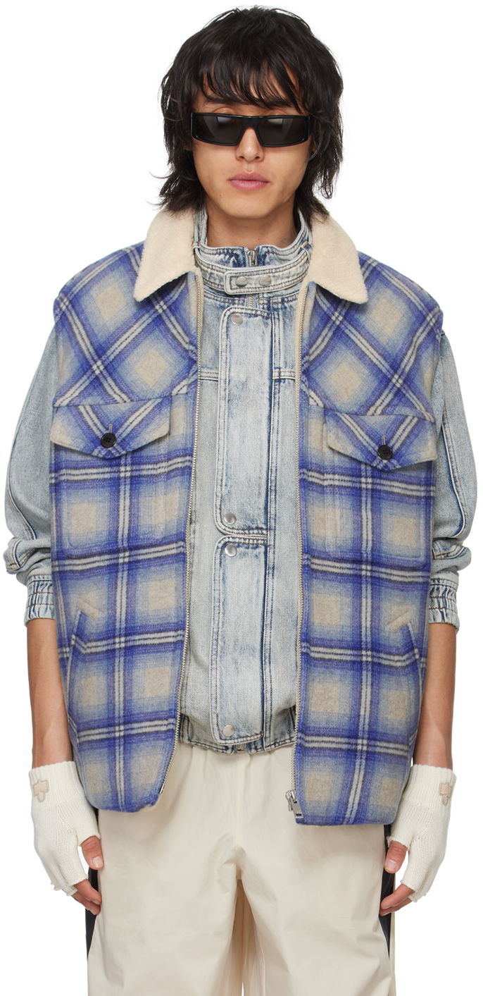 Жилет ISABEL MARANT Kiraneo Vest Синій | 24PVE0209HB-B1C02H