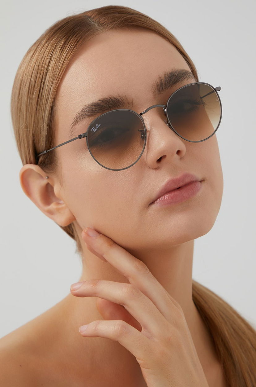 Сонцезахисні окуляри Ray-Ban Ray-Ban Round Metal Sunglasses Сірий | 0RB3447N.004/51.53.D