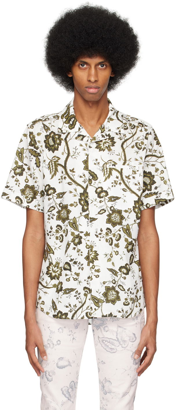 Сорочка Erdem Erdem Grayson Floral-Print Shirt білий | MS23_519MNPWCP GRAYSON SHIRT