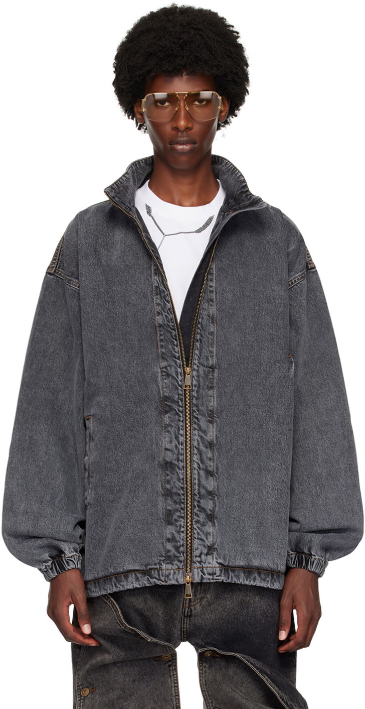 Куртка Y/PROJECT Gray Pinched Logo Denim Jacket Сірий | 207JA002