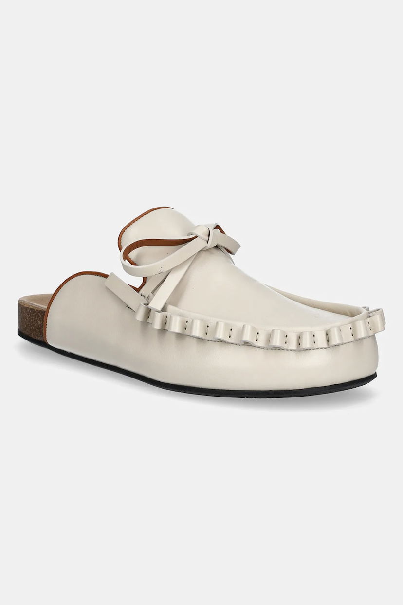 Кросівки та взуття JW Anderson JW Anderson Leather Mules білий | LF0069.LA0323.002