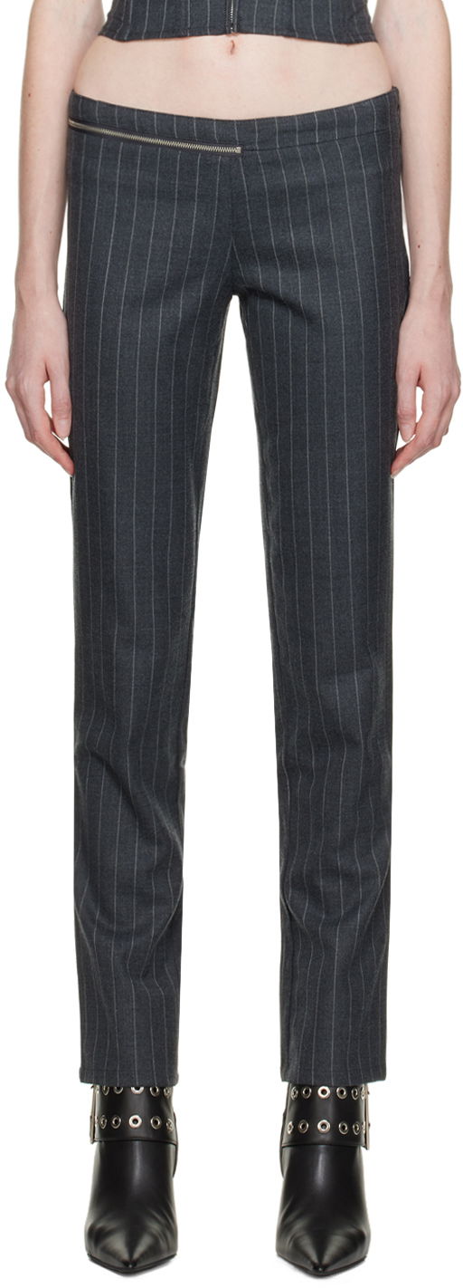 Штани Miaou Miaou Hannah Jewett Edition Maeve Pinstripe Trousers Сірий | 1030PSWBRI