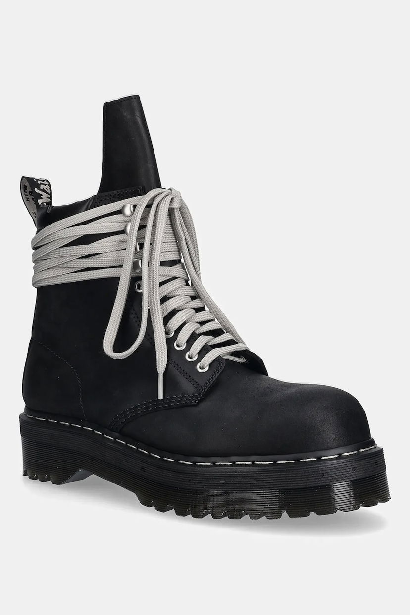 Кросівки та взуття Rick Owens Rick Owens DRKSHDW x Dr. Martens Quad Sole Steel Toe Boot чорний | DM02E6813.9001