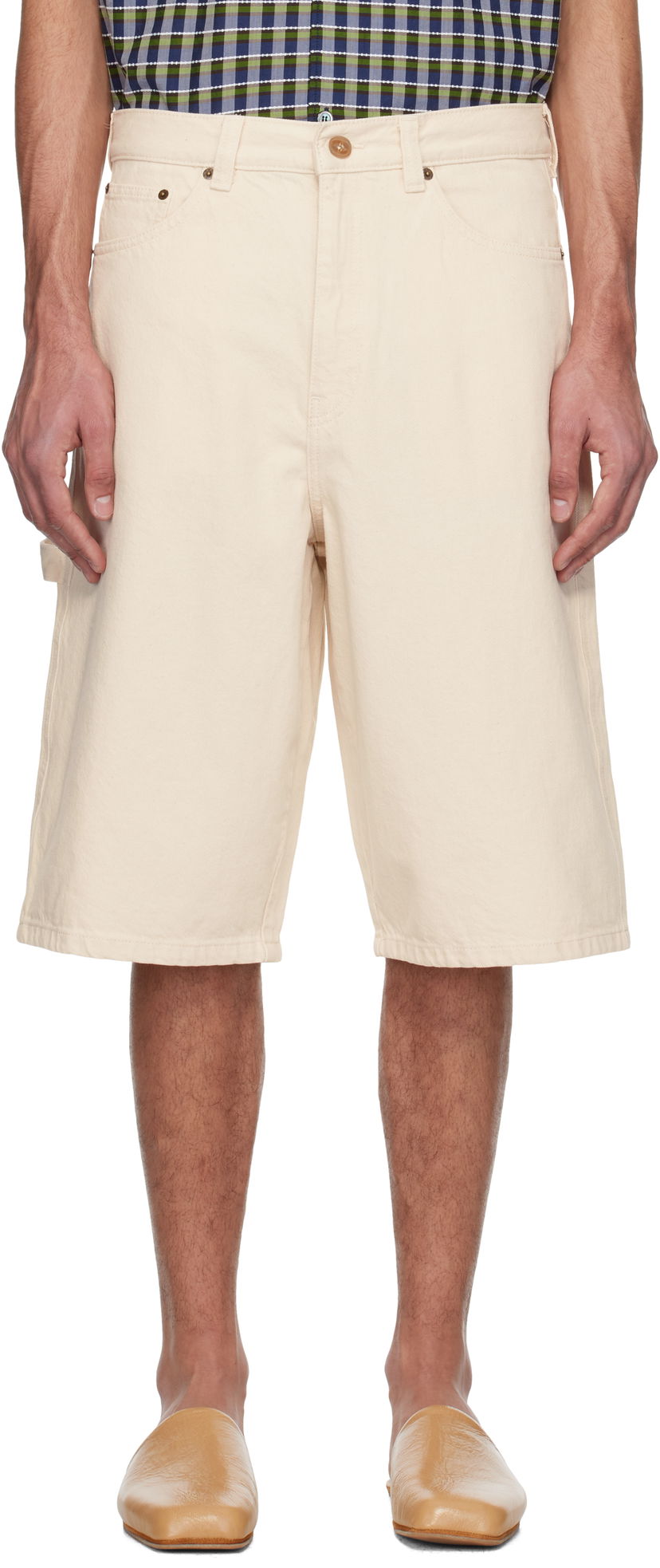 Шорти A.P.C. A.P.C. Westland Denim Shorts бежевий | COHGM-H10216