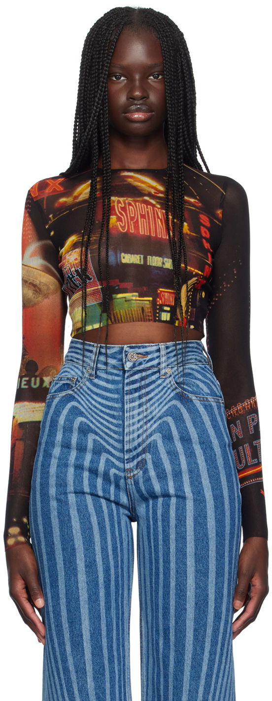 Кроп-топи Jean Paul Gaultier Gaultier 'The Pigalle Crop' Long Sleeve T-Shirt Різнокольоровий | 24/30-F-TO205-T552-00301550