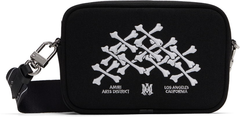 Сумочка AMIRI AMIRI Bones Stacked Camera Bag чорний | AMBGCM1018