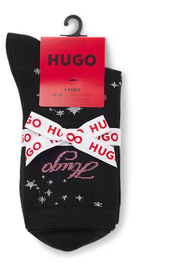 Шкарпетки BOSS Gift-boxed four-pack of patterned regular-length socks Різнокольоровий | 50546396, 1