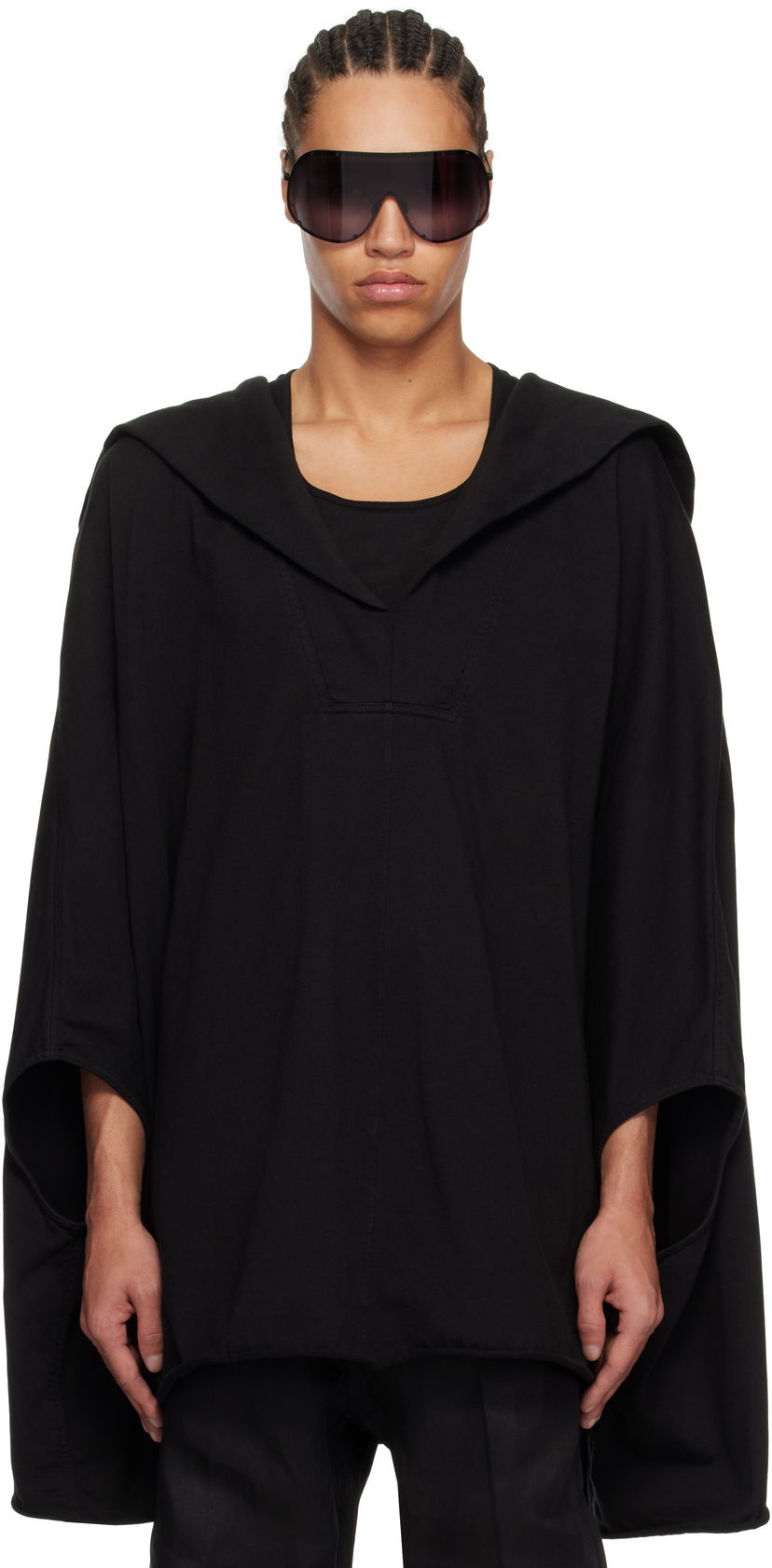 Cветр Rick Owens Rick Owens Kaftan Hoodie чорний | RR01E5505 RIG