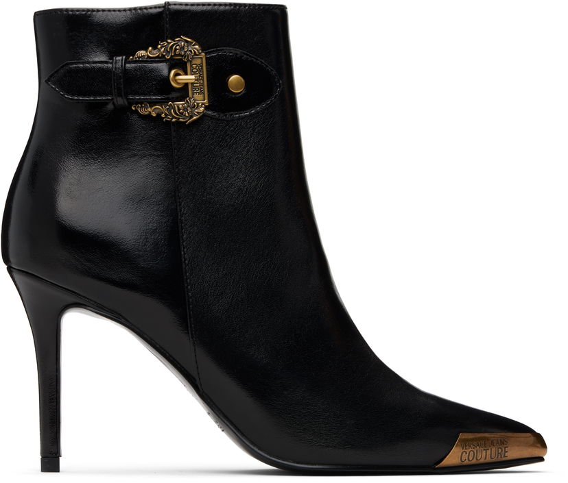 Кросівки та взуття Versace Jeans Couture Logo Plaque Ankle Boots чорний | E79VA3S57_EZSC35
