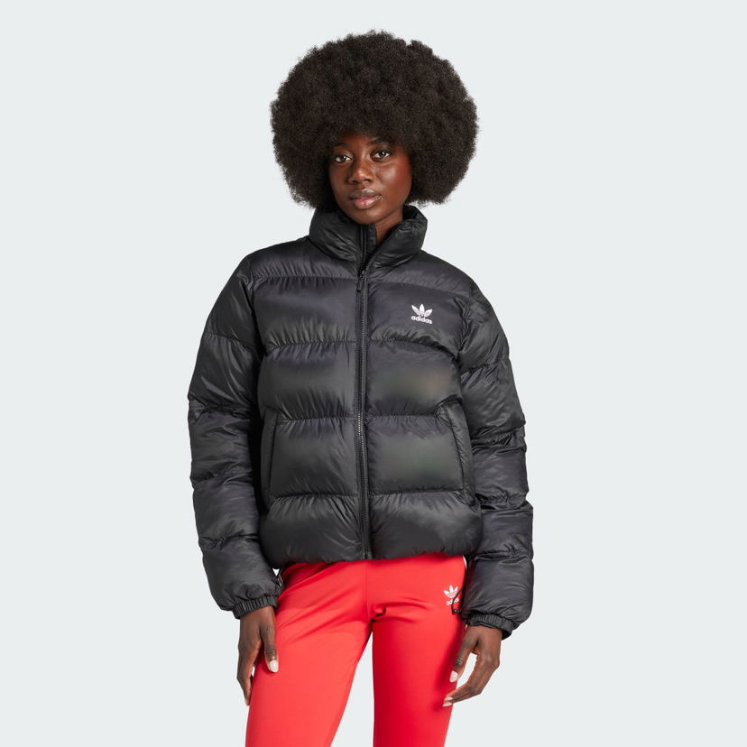 Пуховик adidas Performance Adicolor Short Puffer чорний | JD0420
