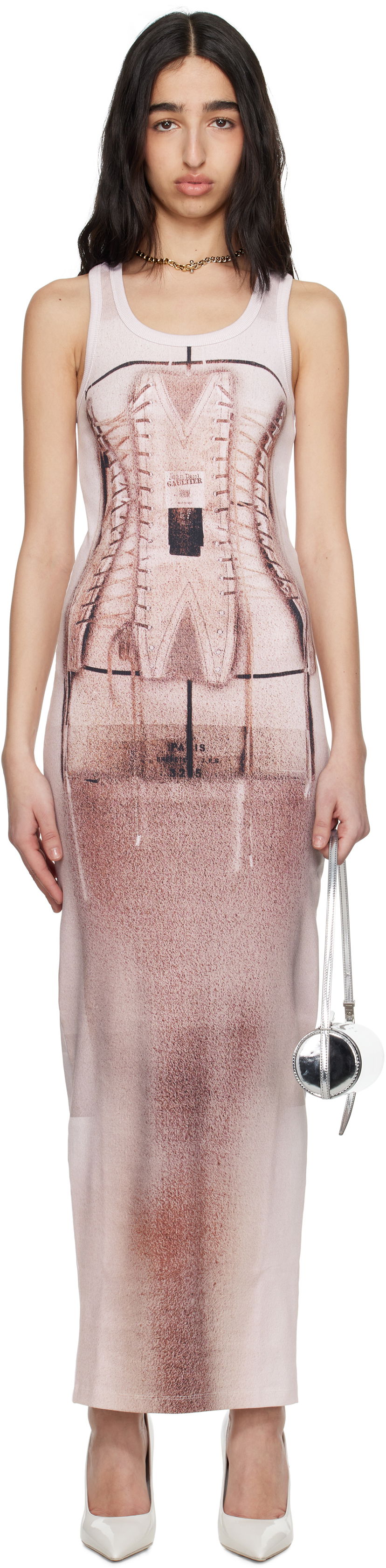 плаття Jean Paul Gaultier Jean Paul Gaultier 'The Corset Trompe-L’oeil' Maxi Dress Рожевий | 25/34-F-RO405-J582-260100