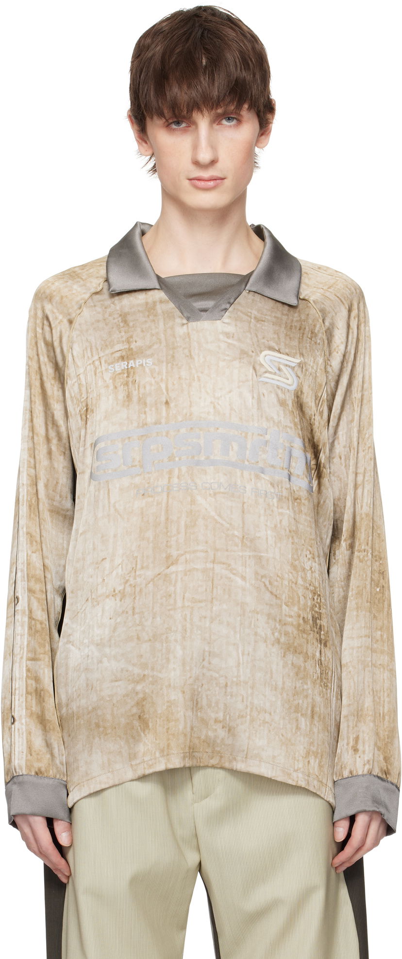 Джерсі Serapis Serapis Piraeus Truck Tarp Silk Football Polo бежевий | SS25_FT_2L