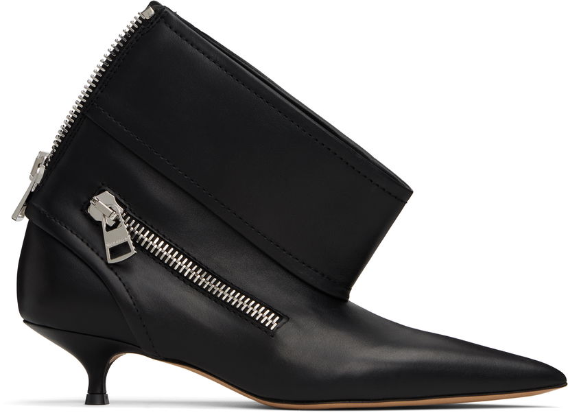 Кросівки та взуття JW Anderson Biker Kitten Heel Ankle Boots чорний | BT0105-LA0268