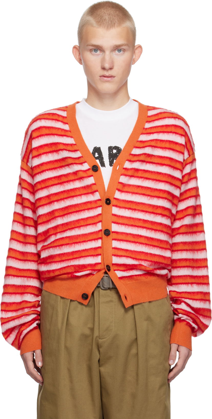 Cветр Marni Wool Mohair Striped Cardigan Різнокольоровий | CDMG0137Q0 UFW617