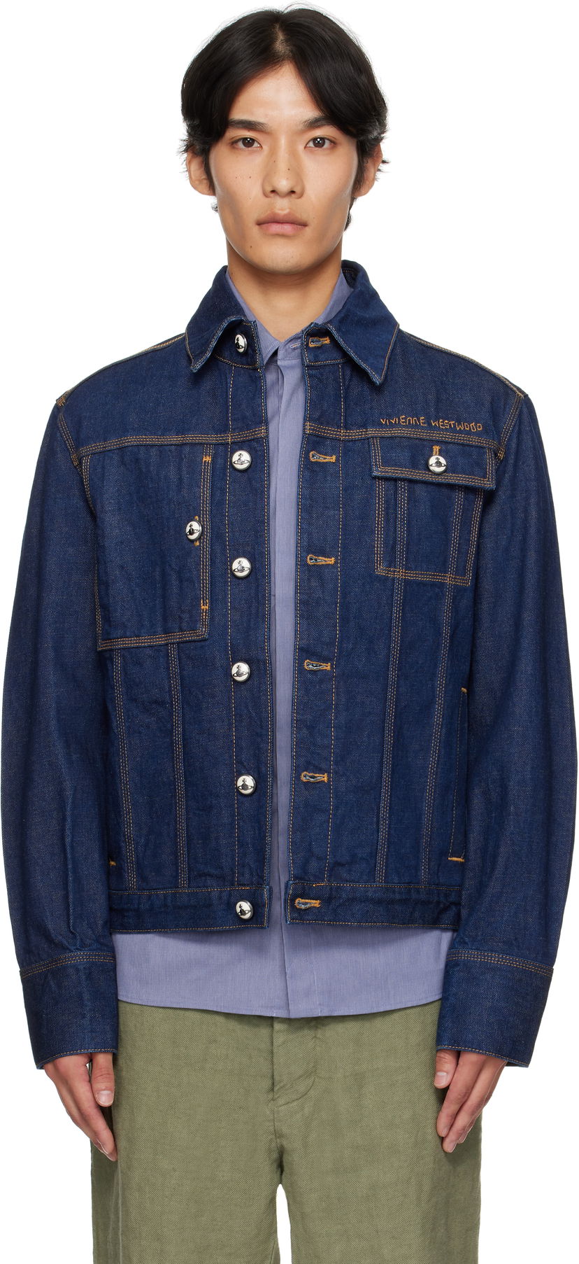 Куртка Vivienne Westwood Vivienne Westwood Worker Denim Jacket Синій | 2801000I-W0163-