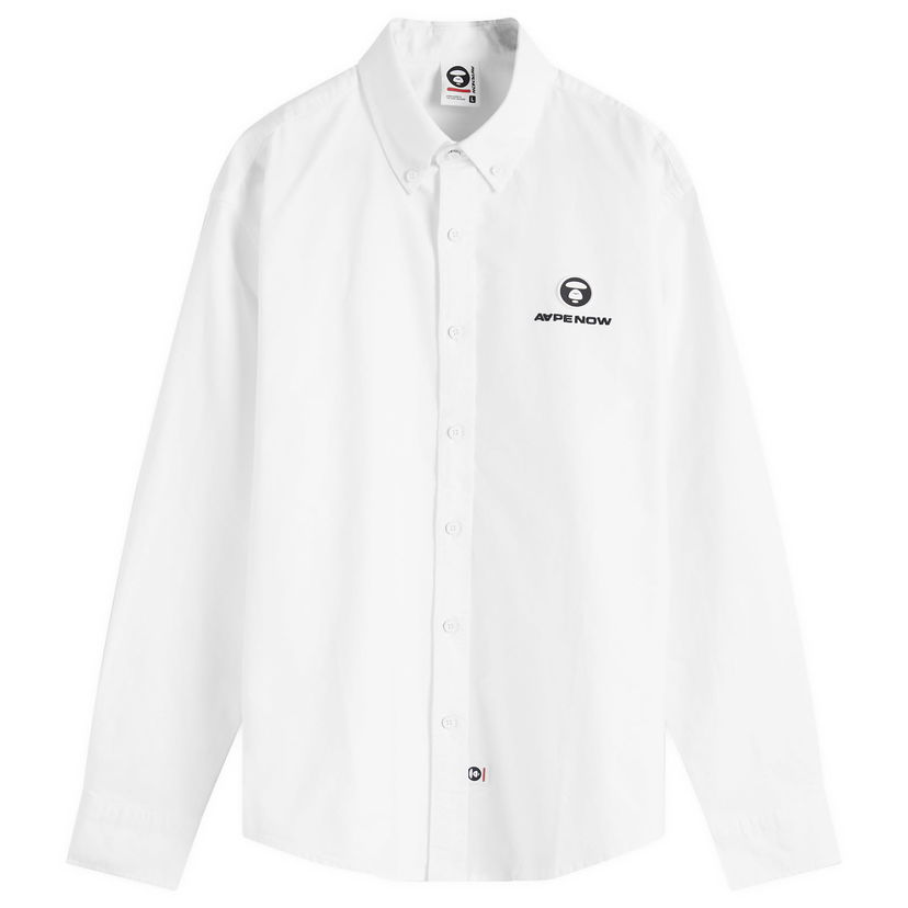 Сорочка AAPE by A Bathing Ape AAPE Now Oxford Shirt, Size Large білий | AAPSTM8495XXNWHX