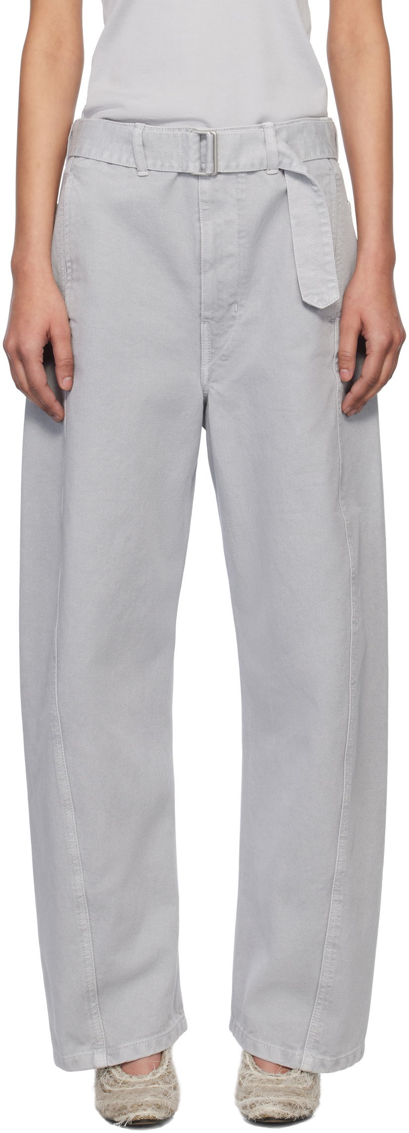 Штани карго LEMAIRE Lemaire Twisted Belted Trousers Сірий | PA326 LD1036
